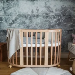Waldin Oval Combibed 7‑in‑1 - Natural inclusief matras><noscript><img width=