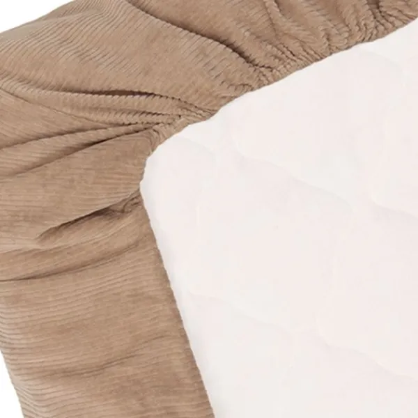 Witlof For Kids Ledikantdeken Tuck-Inn Soft Sand Velvet Rib 60 x 120 cm> Ledikantdekens