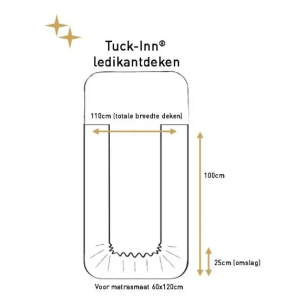 Witlof For Kids Ledikantdeken Tuck-Inn Soft Sand Velvet Rib 60 x 120 cm> Ledikantdekens