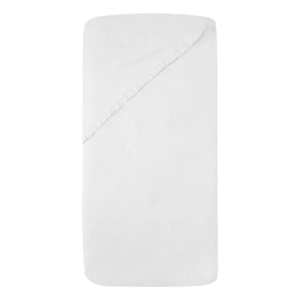 Witlof For Kids Ledikantlaken Tuck-Inn Ruffle Wit 60 x 120 cm> Ledikantlakens