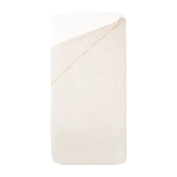 Witlof For Kids Ledikantlaken Tuck-Inn Ruffle Wit 60 x 120 cm> Ledikantlakens