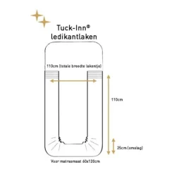 Witlof For Kids Ledikantlaken Tuck-Inn Plooien Wit 60 x 120 cm><noscript><img width=