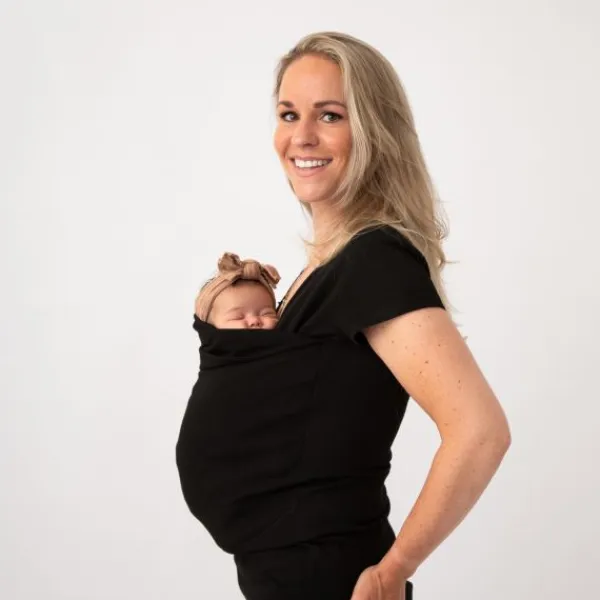 Womboo Buidelshirt Vrouw Zwart maat S> Draagdoeken