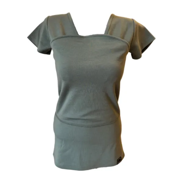 Womboo Buidelshirt Vrouw - Groen/Grijs - Maat S> Draagdoeken