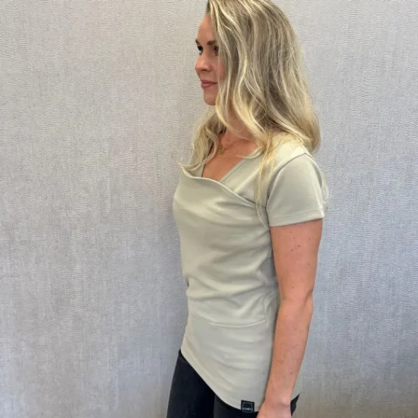 Womboo Buidelshirt Vrouw – Taupe> Draagdoeken