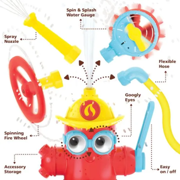 Yookidoo Ready Freddy Spray Sprinkle Brandweerpomp> Badspeelgoed